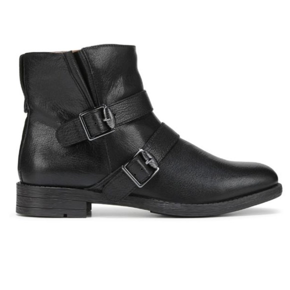 Franco Sarto Shoes - Franco Sarto Mirani Black Leather Moto Ankle Boots Women’s 7.5